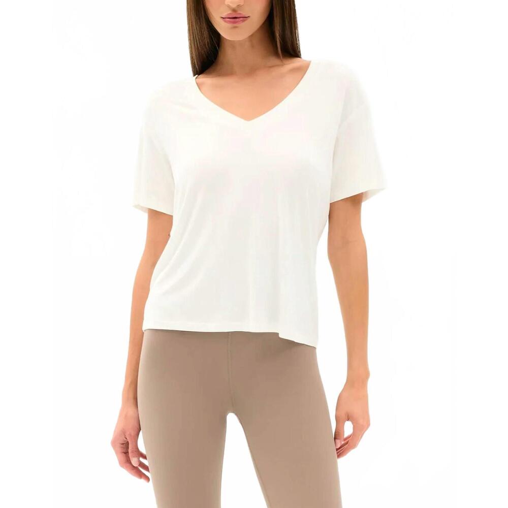 NEW SPLITS59 georgia jersey v-neck shirt in white